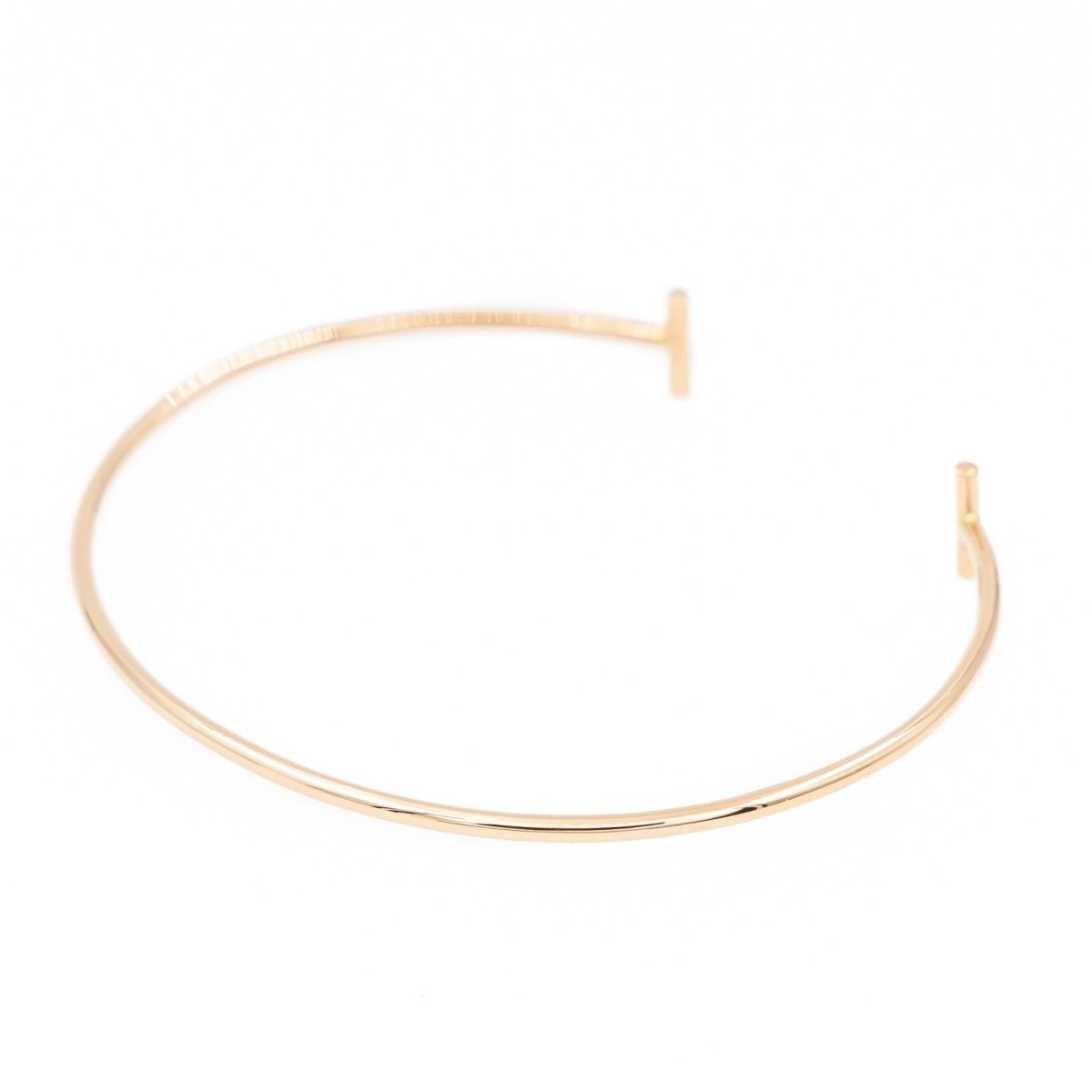 Bracelet Jonc GINETTE NY "Gold Strip Bangle" en Or rose - Castafiore