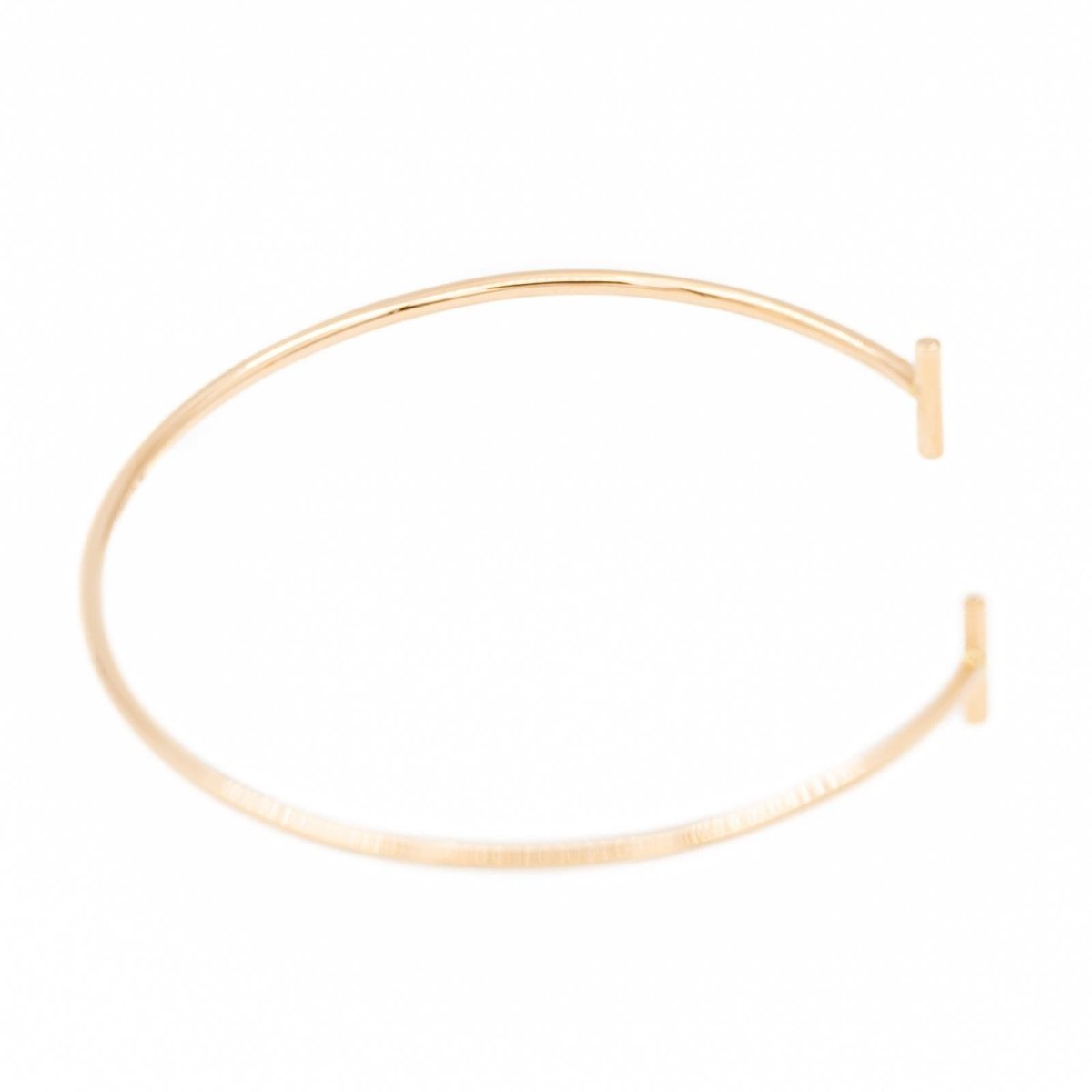 Bracelet Jonc GINETTE NY "Gold Strip Bangle" en Or rose - Castafiore