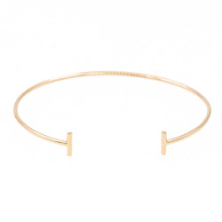 Bracelet Jonc GINETTE NY "Gold Strip Bangle" en Or rose - Castafiore