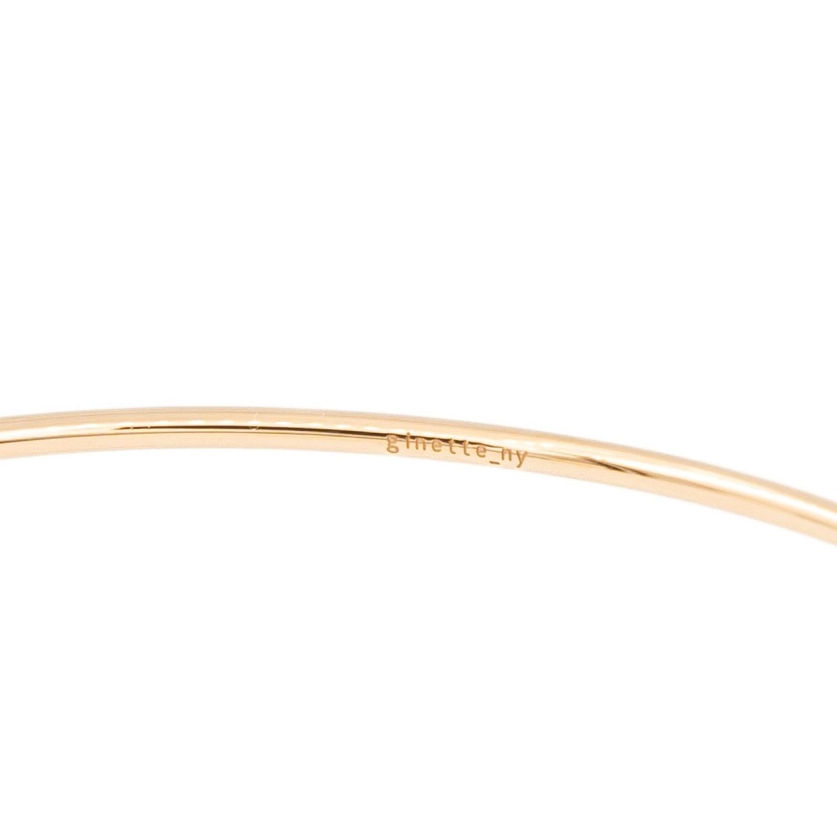 Bracelet Jonc GINETTE NY "Gold Strip Bangle" en Or rose - Castafiore