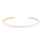 Bracelet Jonc GINETTE NY "Open Pearl Bang" en Or rose et Perle - Castafiore