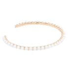 Bracelet Jonc GINETTE NY "Open Pearl Bang" en Or rose et Perle - Castafiore