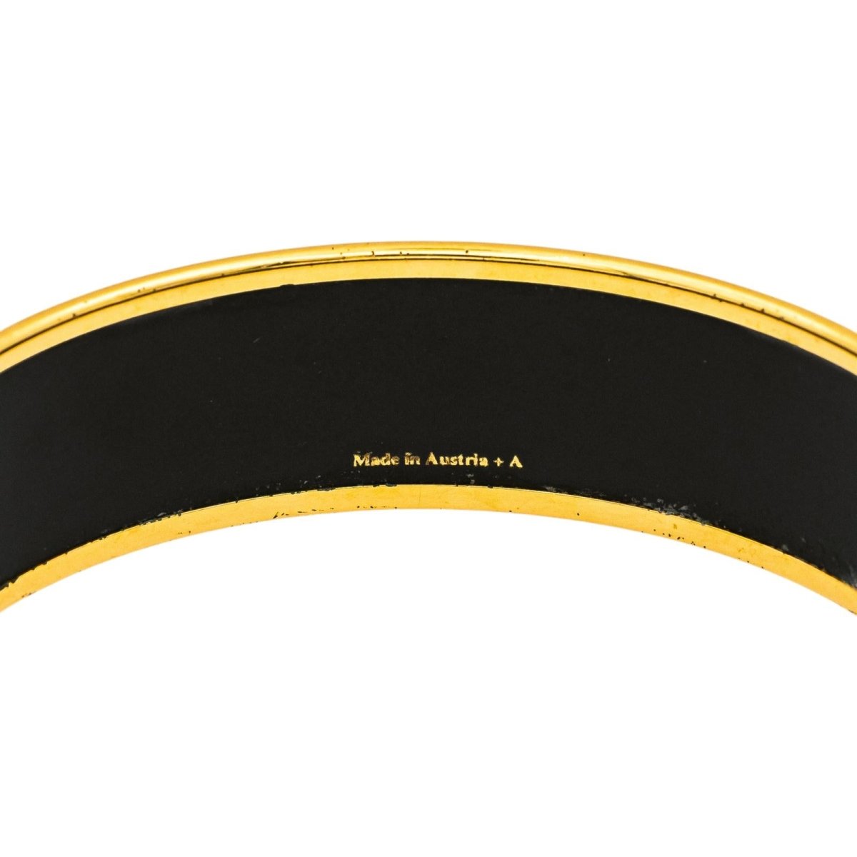 Bracelet Jonc HERMÈS en or jaune et émail - Castafiore