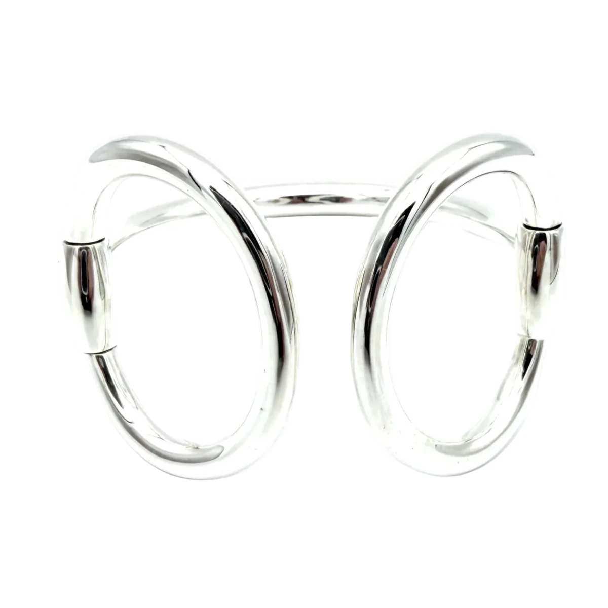 Bracelet Jonc HERMÈS "Nausicaa" GM en argent - Castafiore