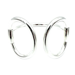 Bracelet Jonc HERMÈS "Nausicaa" GM en argent - Castafiore