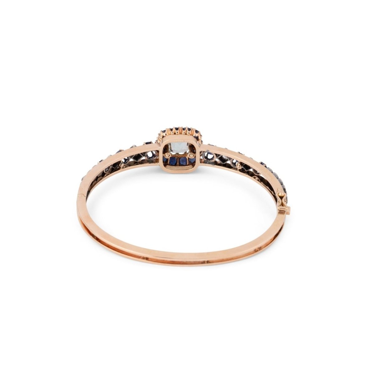 Bracelet Jonc "Joséphine" en or jaune, saphirs, améthyste et diamants - Castafiore