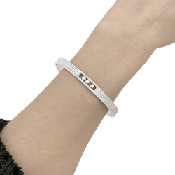 Bracelet Messika, "Bangle Pavé Move Noa", white gold and diamonds.