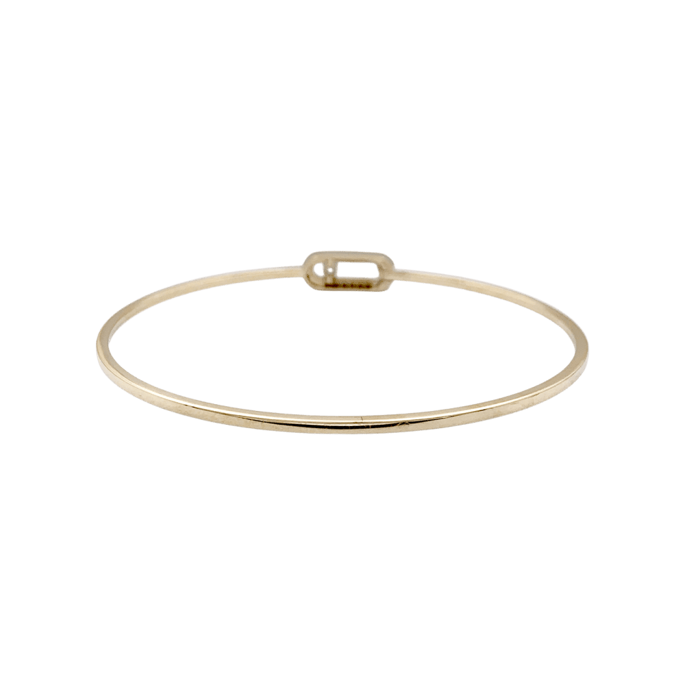Bracelet Messika, "Jonc Flex Pavé Move Uno", rose gold and diamonds.