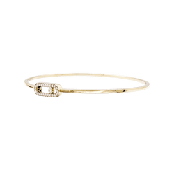 Bracelet Messika, "Jonc Flex Pavé Move Uno", rose gold and diamonds.