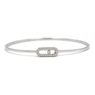 Bracelet Jonc MESSIKA "Move Uno" en or blanc et diamants - Castafiore