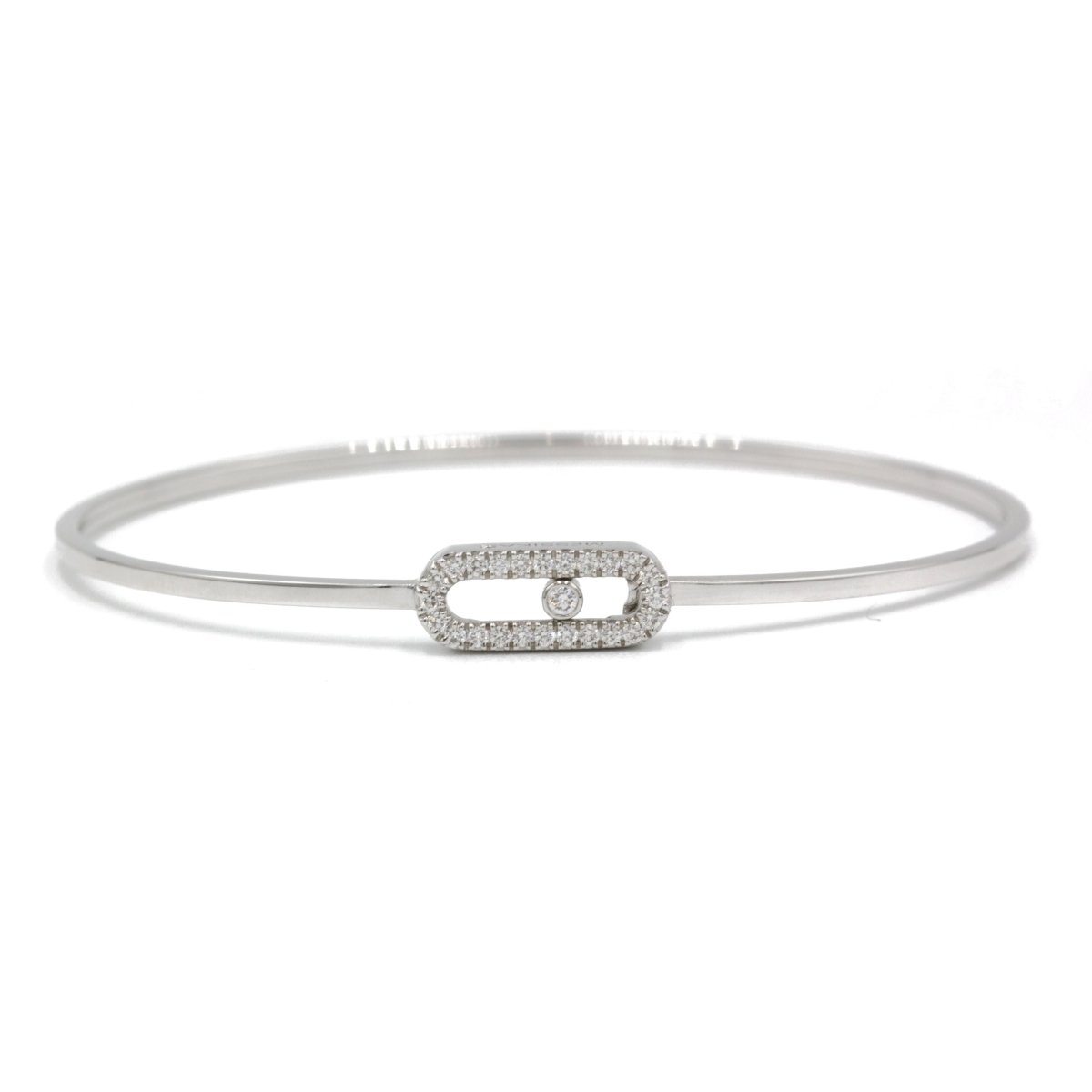 Bracelet Jonc MESSIKA "Move Uno" en or blanc et diamants - Castafiore