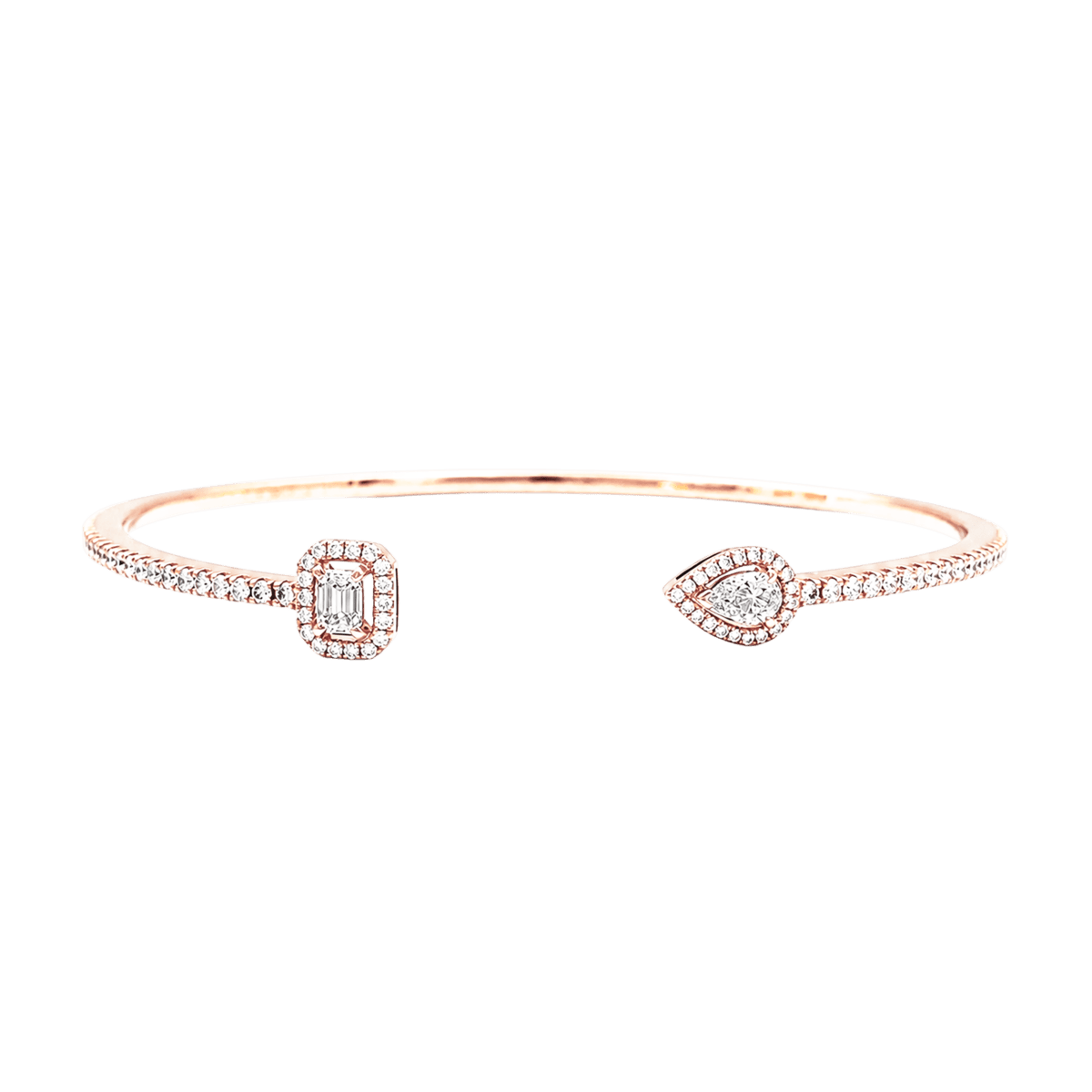 Bracelet Jonc MESSIKA "My Twin Pavé" PM en or rose et diamants - Castafiore