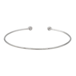 Bracelet Jonc Or blanc Diamant - Castafiore