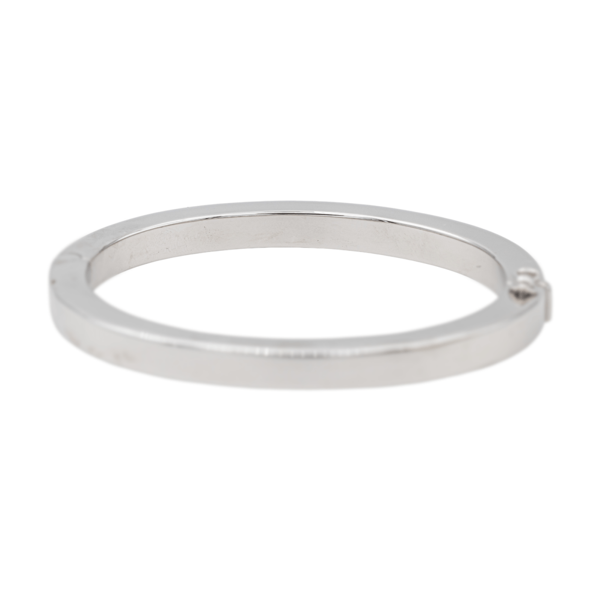 Bracelet Jonc Or Blanc Fermeture Ouvrante en Or 18 Carats - Castafiore