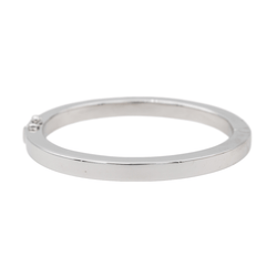 Bracelet Jonc Or Blanc Fermeture Ouvrante en Or 18 Carats - Castafiore