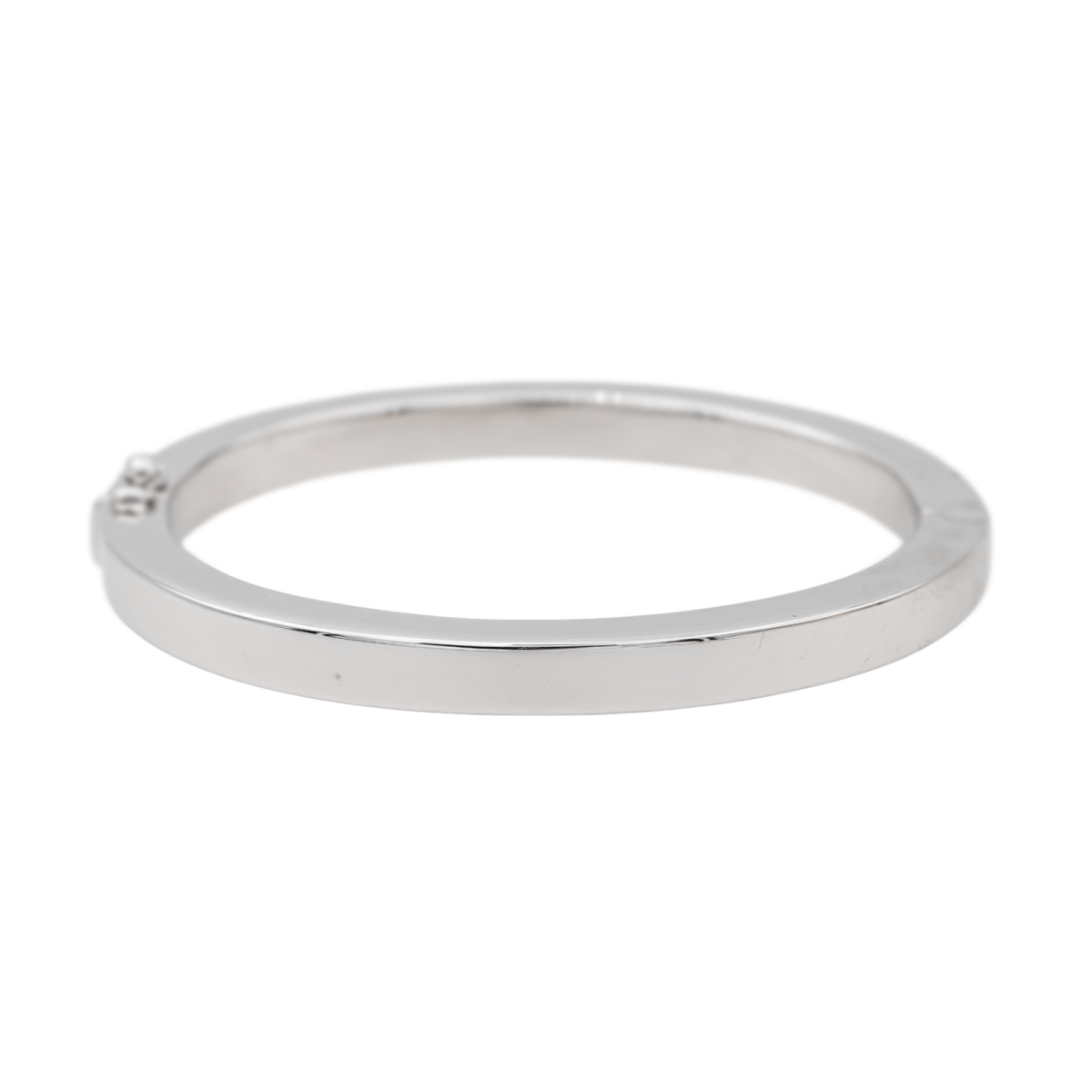 Bracelet Jonc Or Blanc Fermeture Ouvrante en Or 18 Carats - Castafiore