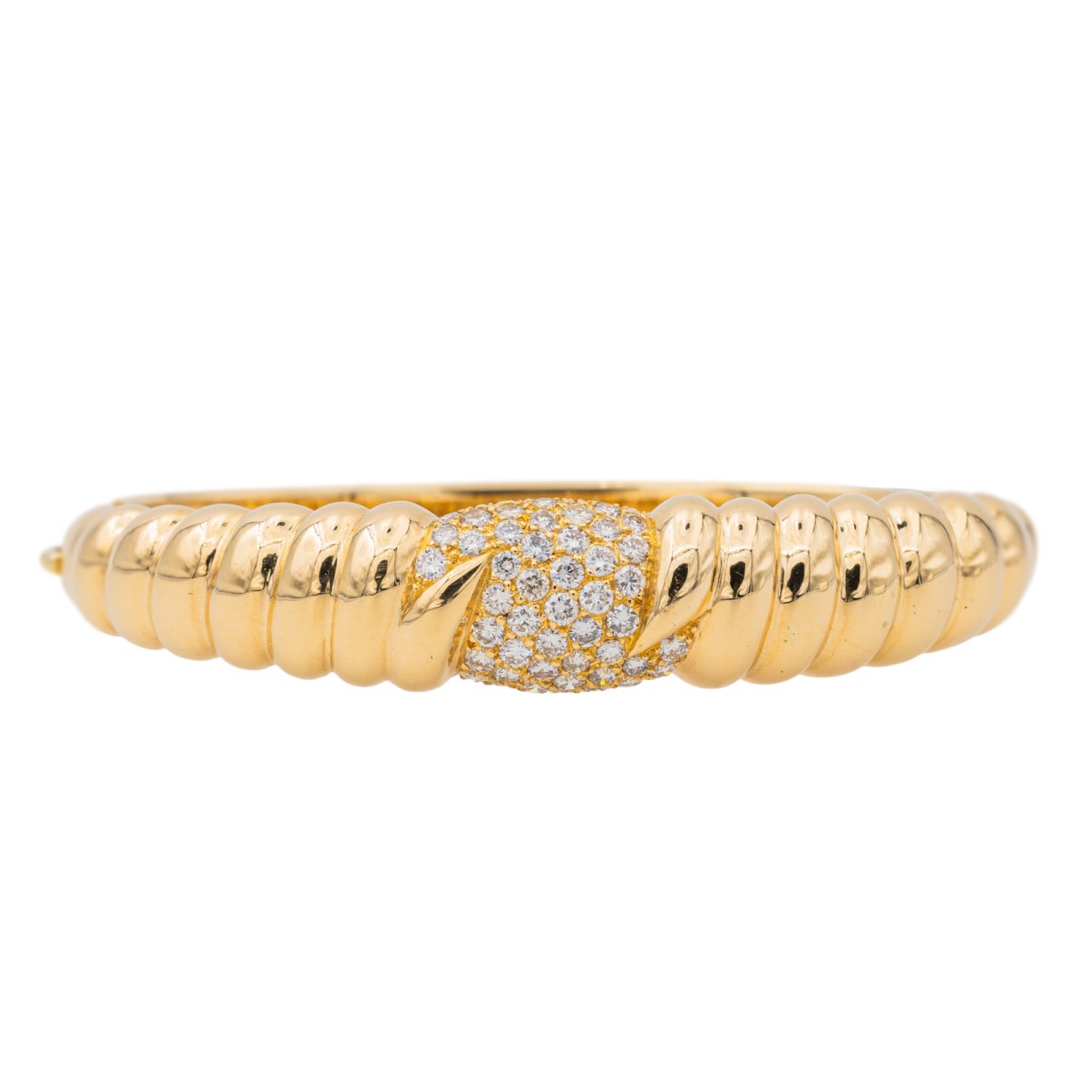 Bracelet Jonc Or jaune Diamant - Castafiore