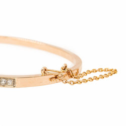 Bracelet Jonc Or rose Diamant - Castafiore