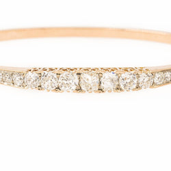 Bracelet Jonc Or rose Diamant - Castafiore