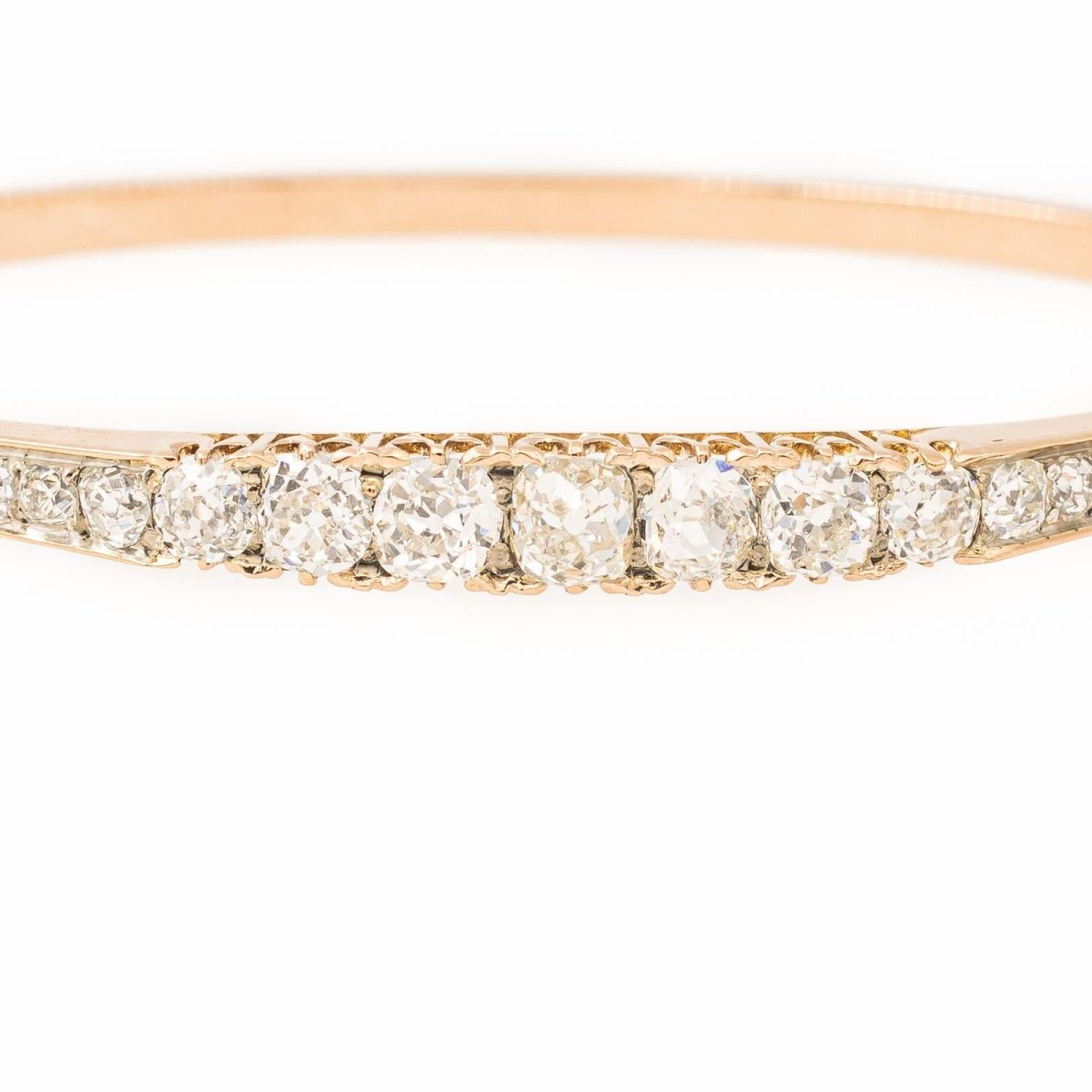 Bracelet Jonc Or rose Diamant - Castafiore