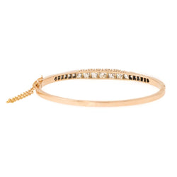 Bracelet Jonc Or rose Diamant - Castafiore