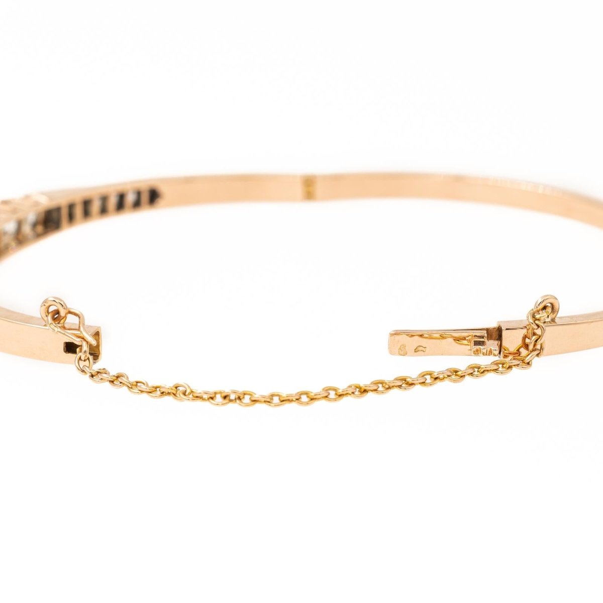 Bracelet Jonc Or rose Diamant - Castafiore