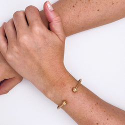 Bracelet Jonc ouvert en or rose et diamants - Castafiore