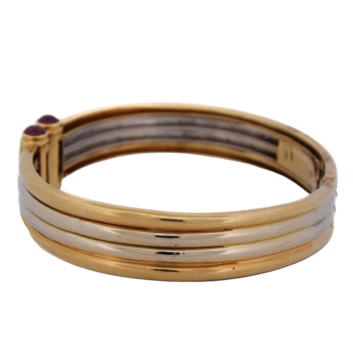 Bracelet Jonc PIAGET en or jaune, rubis et diamants - Castafiore