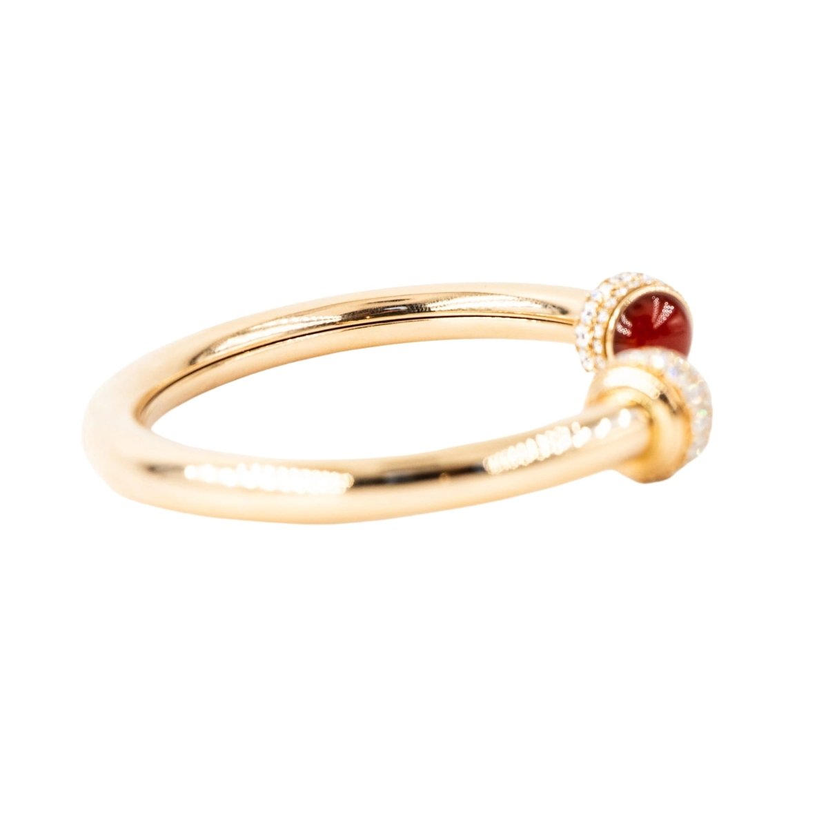 Bracelet Jonc PIAGET "Possession" en or rose, cornaline et diamants - Castafiore
