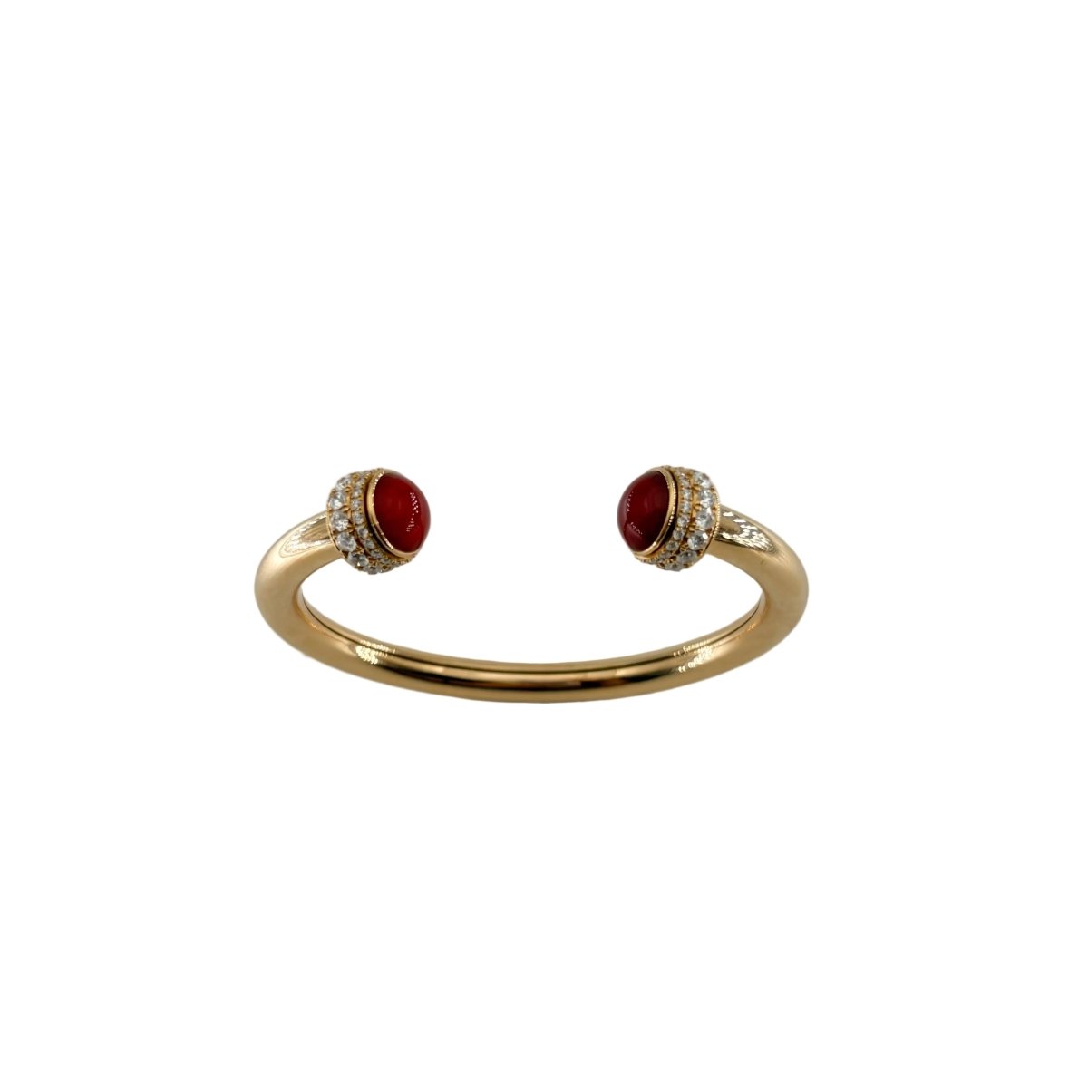 Bracelet Jonc PIAGET "Possession" en or rose, cornaline et diamants - Castafiore