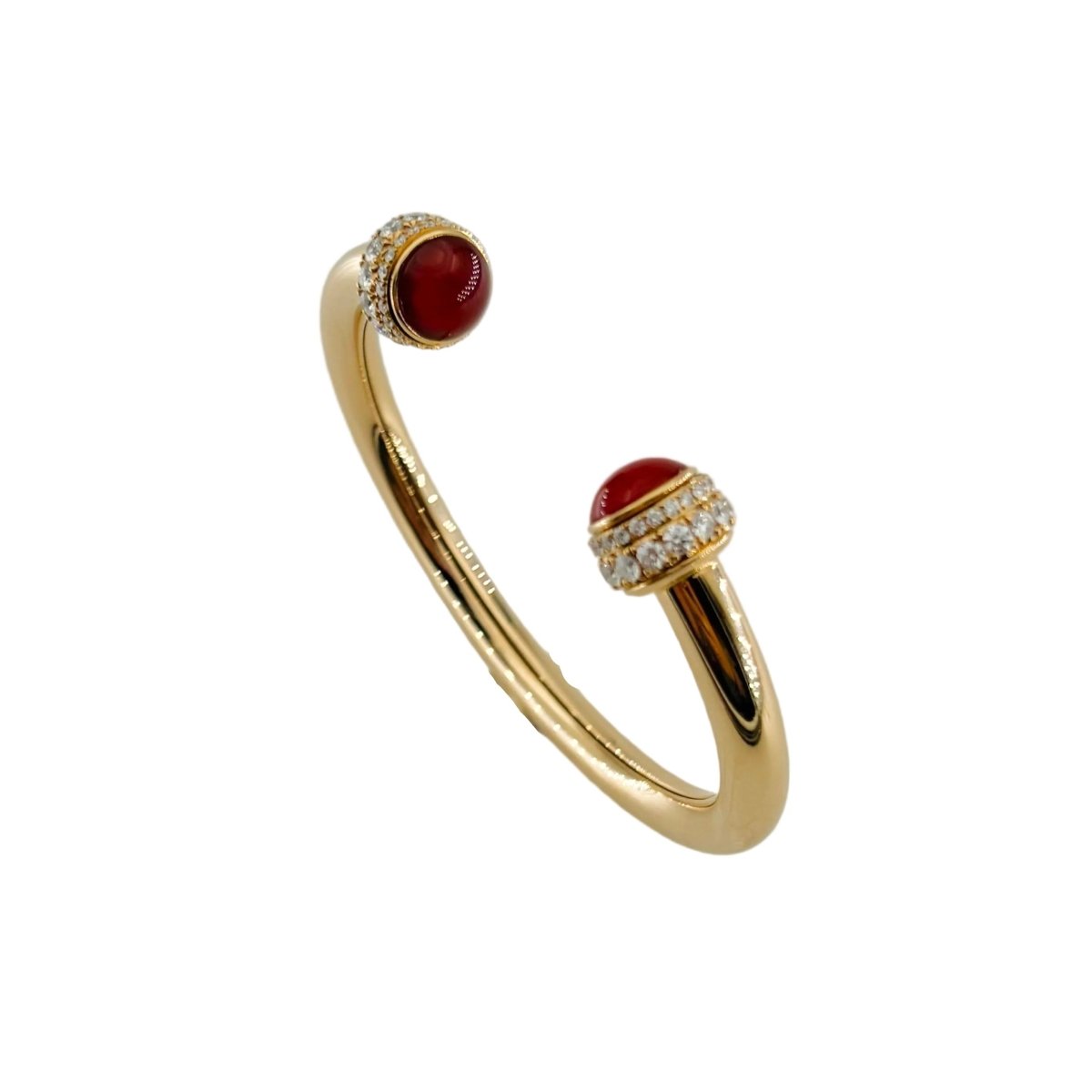 Bracelet Jonc PIAGET "Possession" en or rose, cornaline et diamants - Castafiore