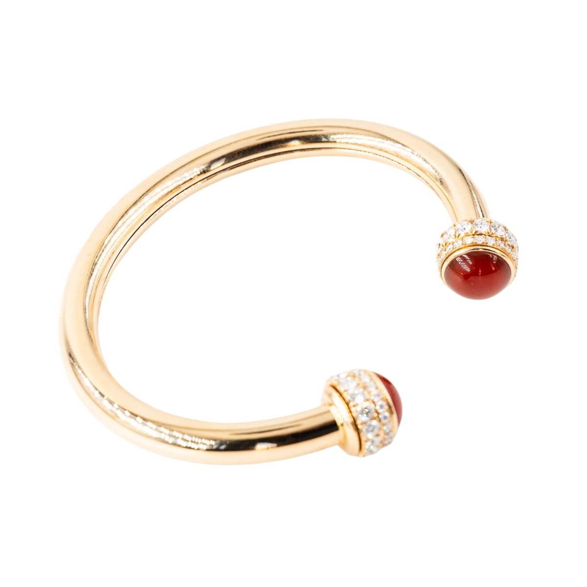Bracelet Jonc PIAGET "Possession" en or rose, cornaline et diamants - Castafiore