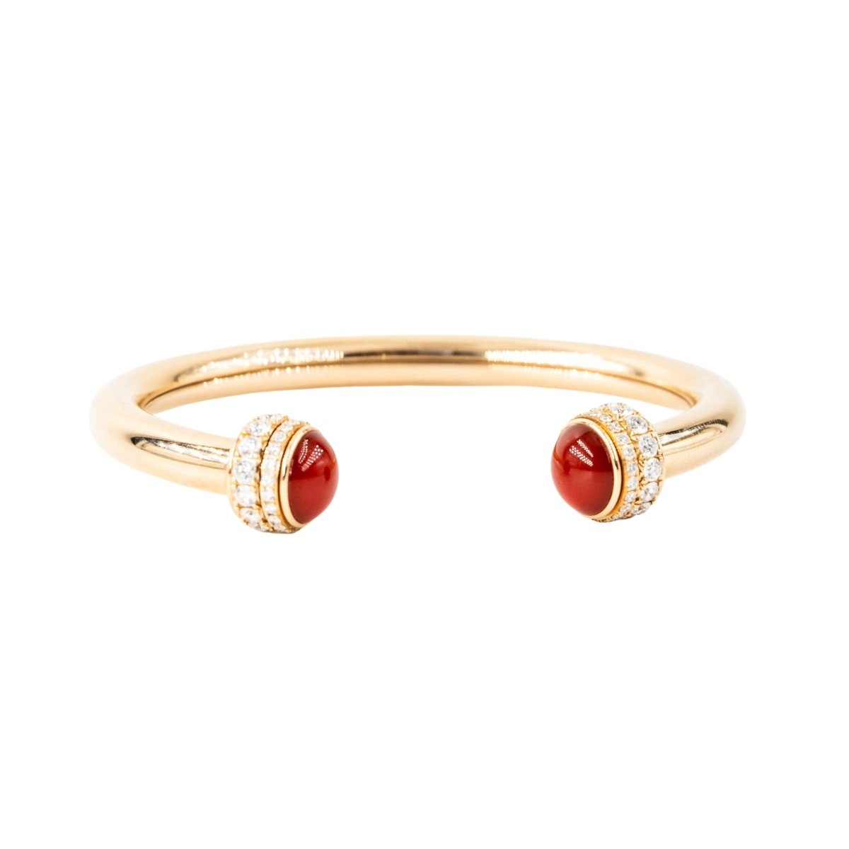 Bracelet Jonc PIAGET "Possession" en or rose, cornaline et diamants - Castafiore