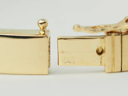 Bracelet Jonc plat ouvrant or jaune et diamants - Castafiore