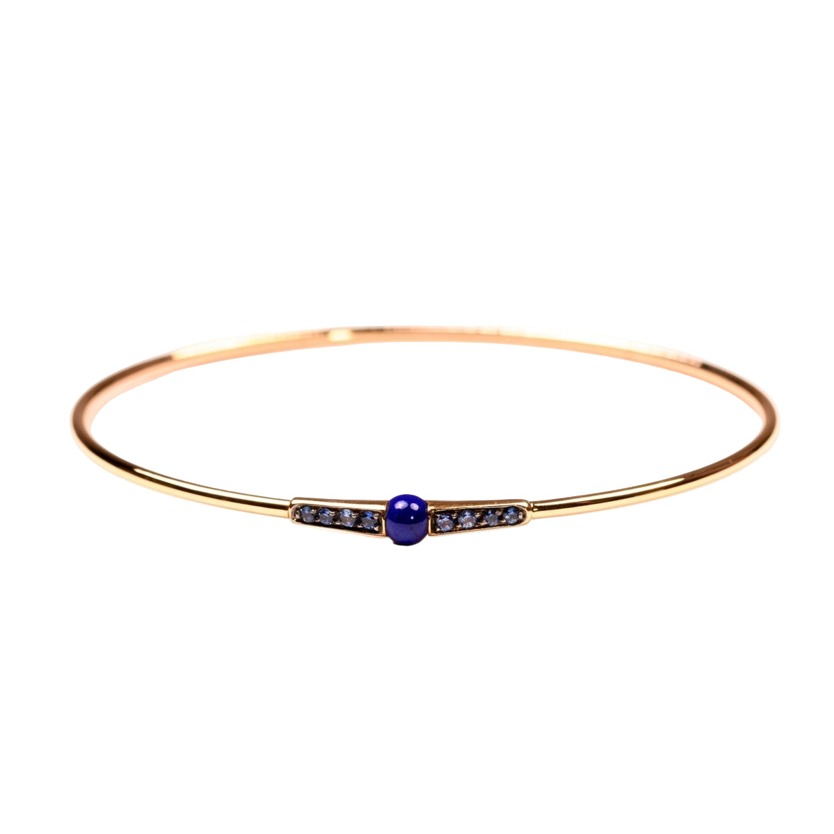 Bracelet jonc Pomellato "M’ama non M’ama" lapis - lazuli et saphirs - Castafiore