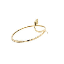 Bracelet jonc serpent en or jaune - Castafiore