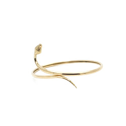 Bracelet jonc serpent en or jaune - Castafiore