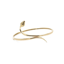 Bracelet jonc serpent en or jaune - Castafiore