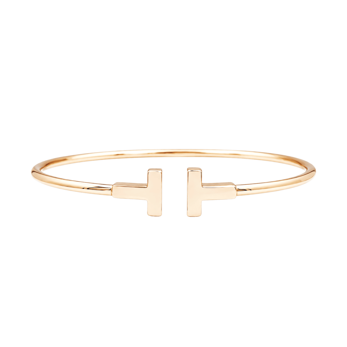 Bracelet Jonc TIFFANY & CO "Tiffany T" en or rose - Castafiore