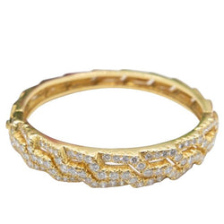 Bracelet Jonc "Toujours là" en or jaune et diamants - Castafiore