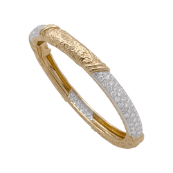 Bracelet Jonc VAN CLEEF & ARPELS en or jaune et diamants - Castafiore