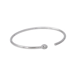 Bracelet Jonc VAN DER BAUWEDEN "Vendôme" en or blanc et diamants - Castafiore