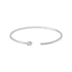 Bracelet Jonc VAN DER BAUWEDEN "Vendôme" en or blanc et diamants - Castafiore