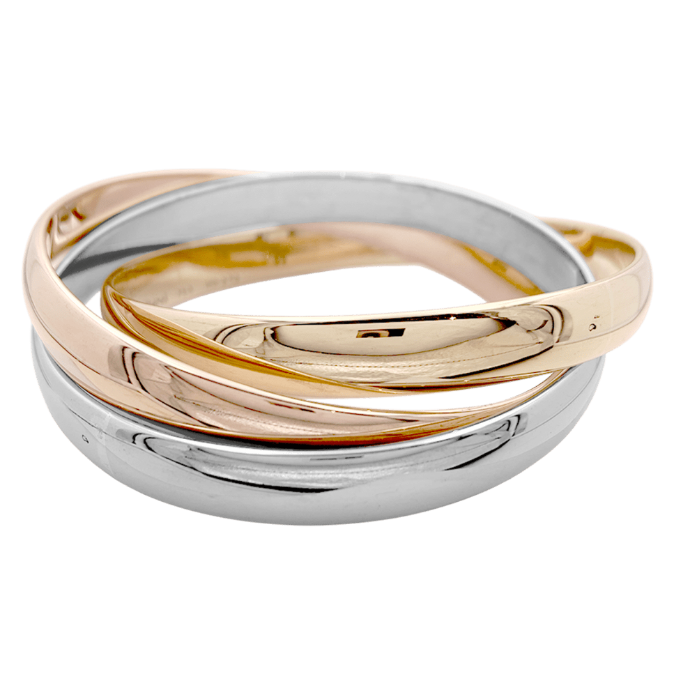 Bracelet Joncs CARTIER "Trinity" en or jaune, or blanc et or rose - Castafiore