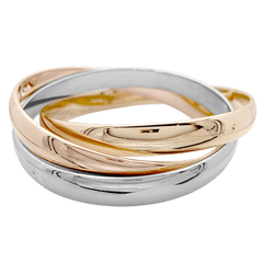 Bracelet Joncs CARTIER "Trinity" en or jaune, or blanc et or rose - Castafiore