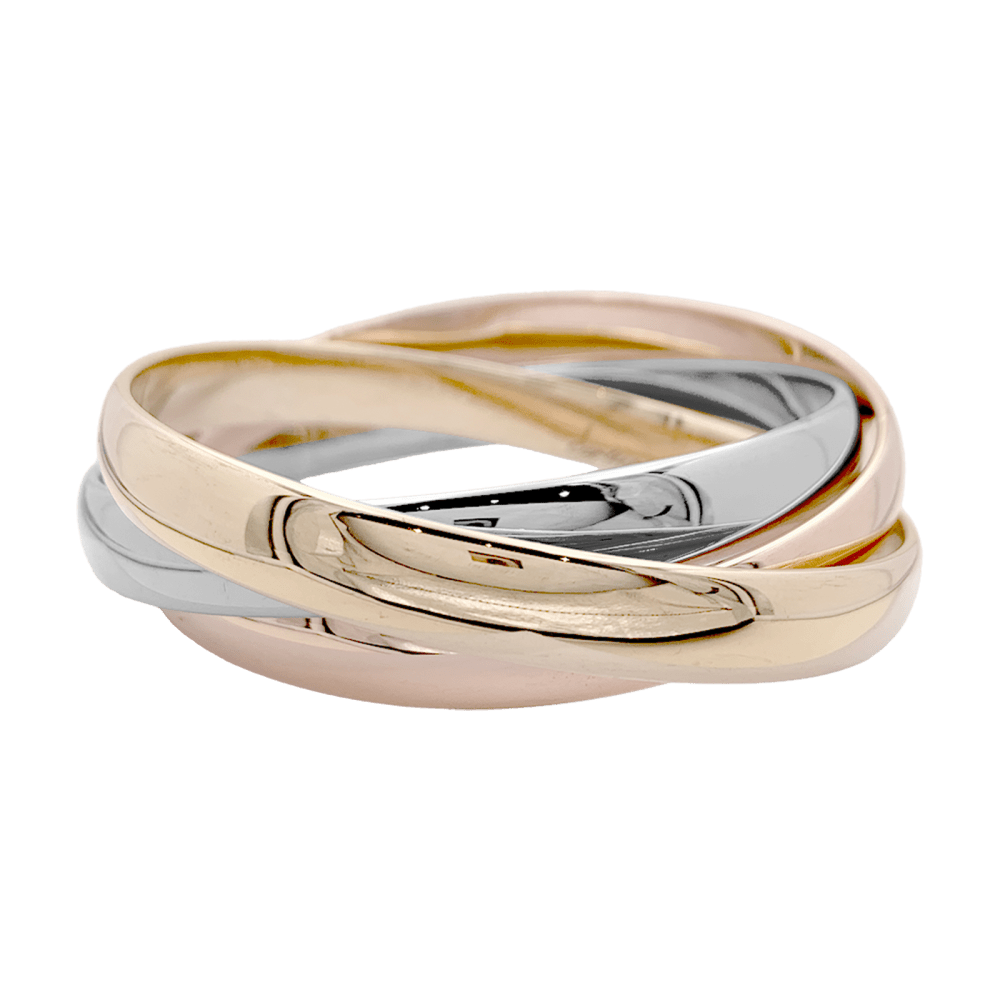 Bracelet Joncs CARTIER "Trinity" en or jaune, or blanc et or rose - Castafiore