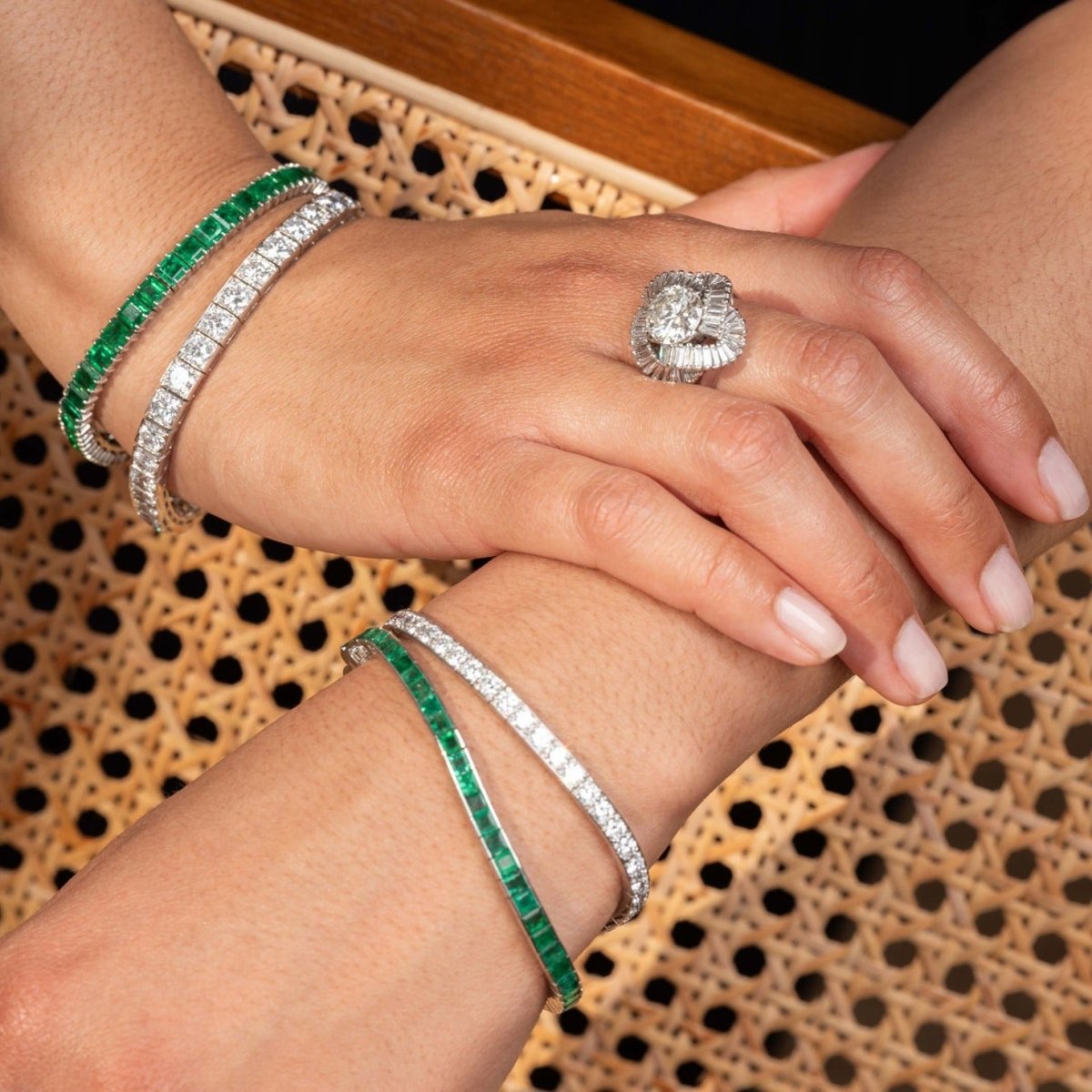 Bracelet Ligne BOUCHERON en platine et diamant - Castafiore