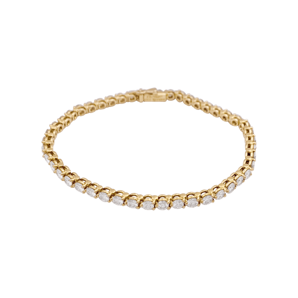 Bracelet Ligne CARTIER en or jaune et diamants. - Castafiore