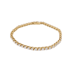 Bracelet Ligne CARTIER en or jaune et diamants. - Castafiore