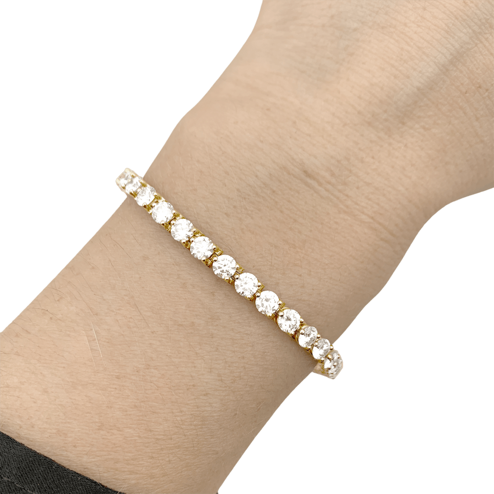 Bracelet Ligne CARTIER en or jaune et diamants - Castafiore
